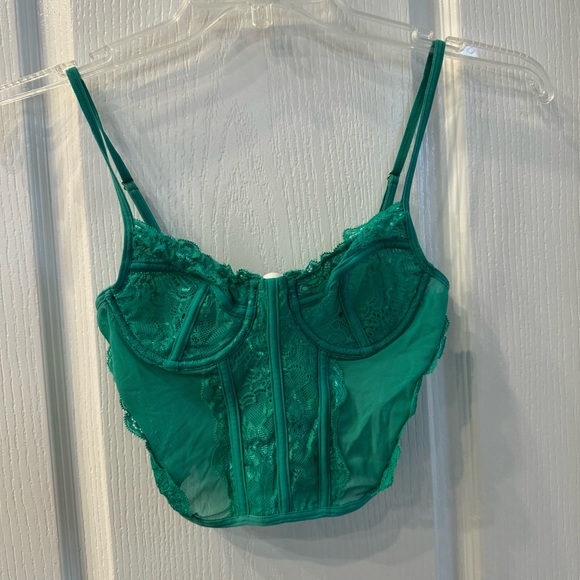 Green corset crop top - Picture 1 of 4